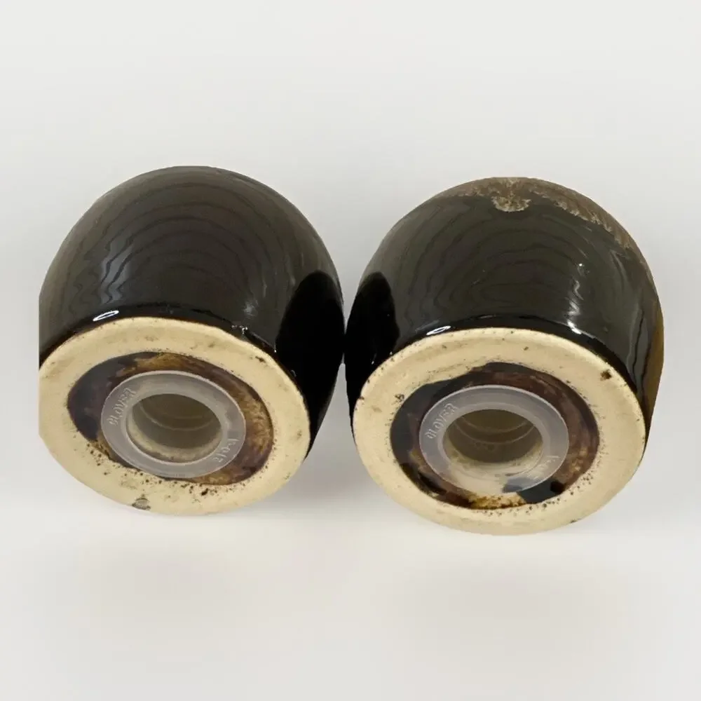 Vintage Pfaltzgraff Gourmet Brown Drip Salt and Pepper Shaker Set